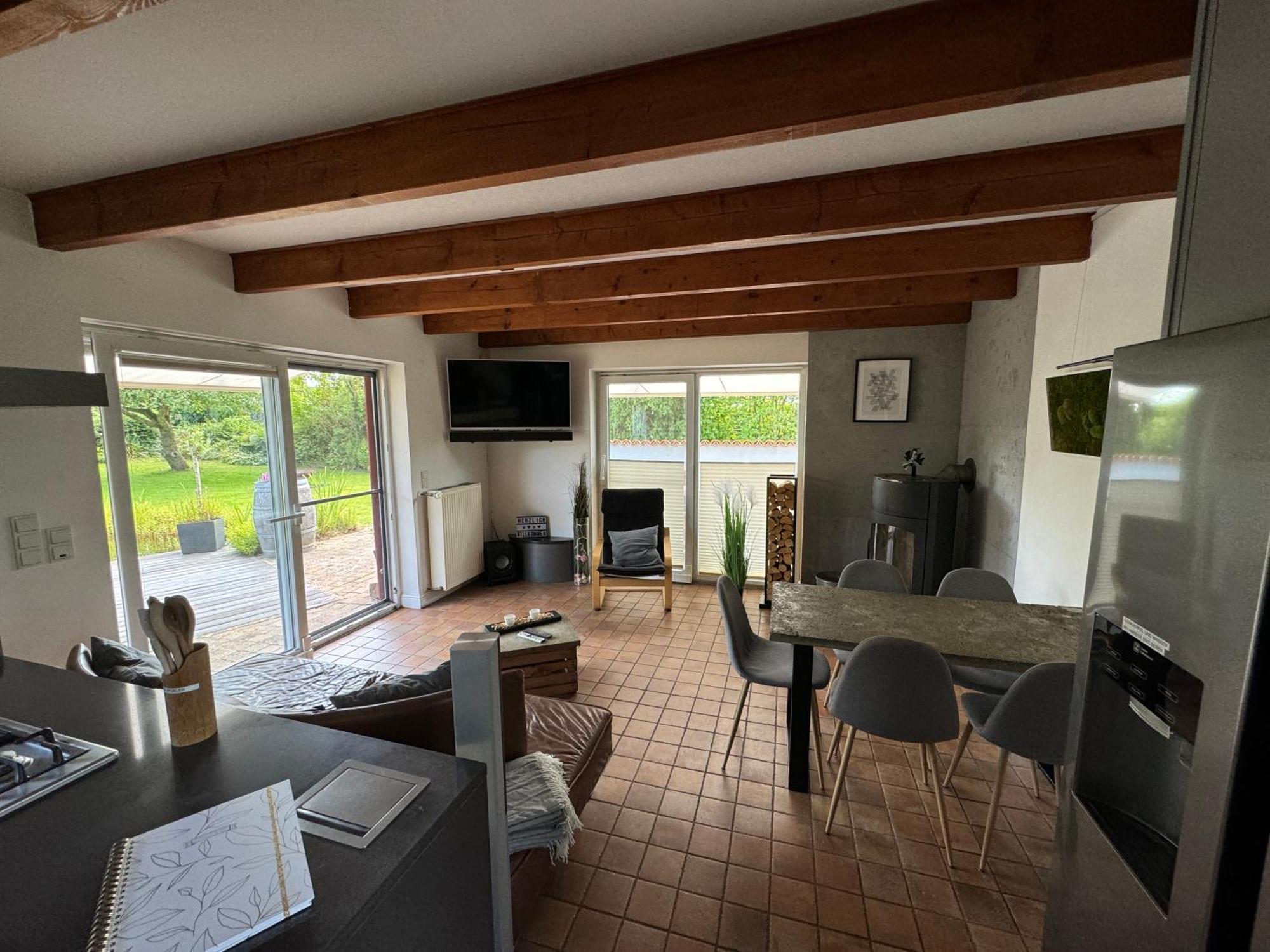 Luxurioeses Ferienhaus Am Ems Jade Kanal Sande Buitenkant foto
